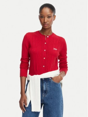 Obrázek produktu Tommy Jeans Kardigan Pointelle DW0DW22931 Červená Regular Fit