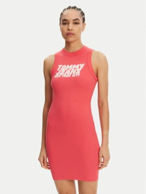 Obrázek produktu Tommy Jeans Každodenní šaty Bubble DW0DW21351 Korálová Slim Fit