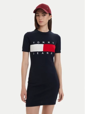 Obrázek produktu Tommy Jeans Každodenní šaty Flag DW0DW22853 Tmavomodrá Slim Fit
