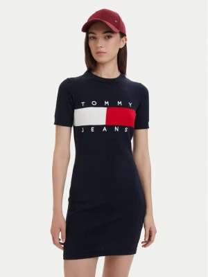 Obrázek produktu Tommy Jeans Každodenní šaty Flag DW0DW22853 Tmavomodrá Slim Fit