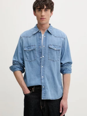 Obrázek produktu Tommy Jeans košile pánská bavlněná modrá