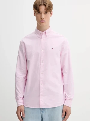 Obrázek produktu Tommy Jeans košile pánská bavlněná růžová