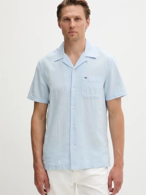 Obrázek produktu Tommy Jeans košile pánská se lnem modrá