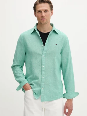 Obrázek produktu Tommy Jeans košile pánská se lnem zelená
