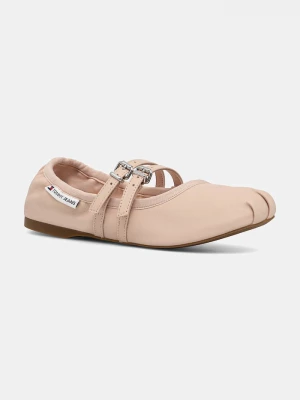 Obrázek produktu Tommy Jeans Kožené baleríny BALLERINA béžová