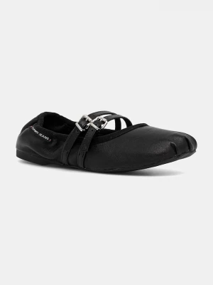 Obrázek produktu Tommy Jeans Kožené baleríny BALLERINA černá
