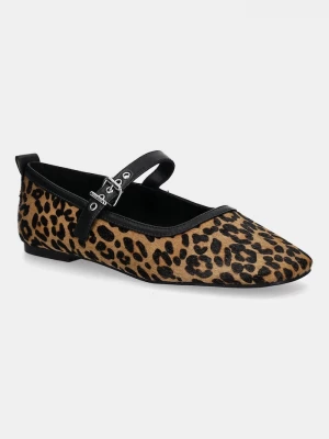 Obrázek produktu Tommy Jeans Kožené baleríny Tommy Jeans MARYJANE LEOPARD BALLERINA hnědá