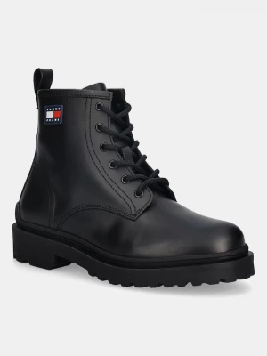 Obrázek produktu Tommy Jeans Kožené boty Tommy Jeans TJM LACE UP RUBBERIZED černá