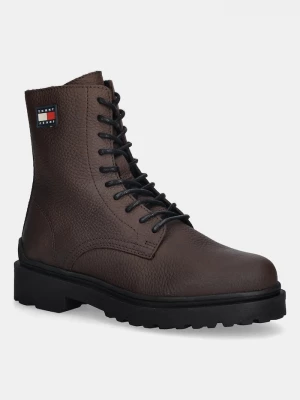 Obrázek produktu Tommy Jeans Kožené boty Tommy Jeans TJM LACE UP TUMBLED HIGH hnědá