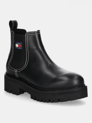 Obrázek produktu Tommy Jeans Kožené kotníkové boty Tommy Jeans TJW URBAN CHELSEA BOOT černá