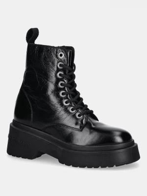 Obrázek produktu Tommy Jeans Kožené workery Tommy Jeans TJW CHUNKY SHINY LEATHER BOOT černá