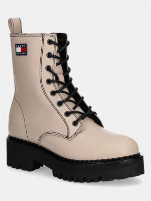 Obrázek produktu Tommy Jeans Kožené workery TJW URBAN LACE UP BOOT béžová
