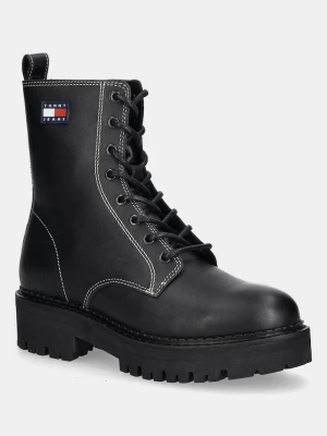 Obrázek produktu Tommy Jeans Kožené workery TJW URBAN LACE UP BOOT černá