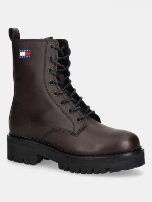 Obrázek produktu Tommy Jeans Kožené workery TJW URBAN LACE UP BOOT hnědá