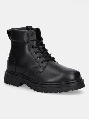 Obrázek produktu Tommy Jeans Kožené zimní boty Tommy Jeans TJM LACE UP BOOT černá
