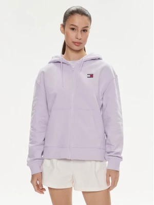 Obrázek produktu Tommy Jeans Mikina Badge DW0DW17955 Fialová Relaxed Fit