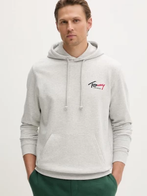 Obrázek produktu Tommy Jeans mikina kapucí pánská bavlněná šedá