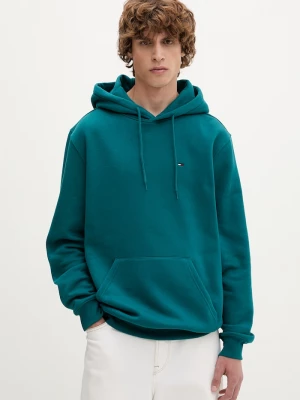 Obrázek produktu Tommy Jeans mikina kapucí pánská bavlnou tyrkysová