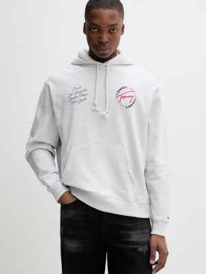 Obrázek produktu Tommy Jeans mikina s kapucí pánská bavlněná šedá