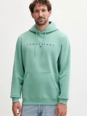 Obrázek produktu Tommy Jeans mikina s kapucí pánská bavlněná zelená