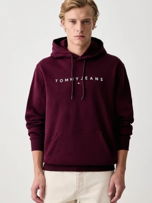 Obrázek produktu Tommy Jeans mikina s kapucí pánská s bavlnou burgundské