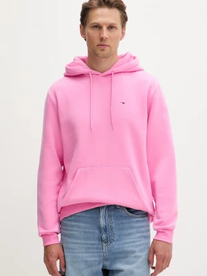 Obrázek produktu Tommy Jeans mikina s kapucí pánská s bavlnou růžová