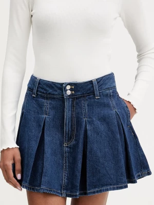 Obrázek produktu Tommy Jeans plisovaná sukně džínová námořnická modř