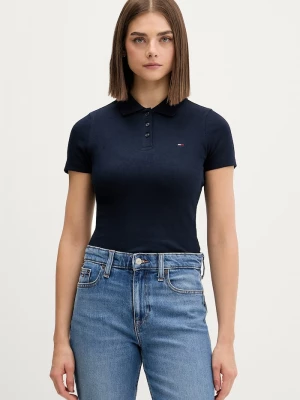 Obrázek produktu Tommy Jeans polo dámské bavlněné s elastanem námořnická modř