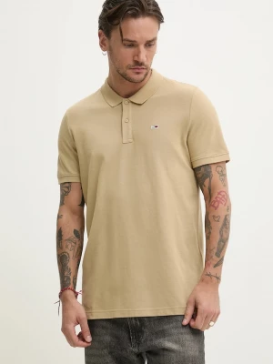 Obrázek produktu Tommy Jeans polo pánské bavlněné béžová