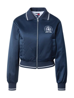 Obrázek produktu Tommy Jeans Přechodná bunda 'Back Logo Patch Varsity' tmavě modrá / bílá