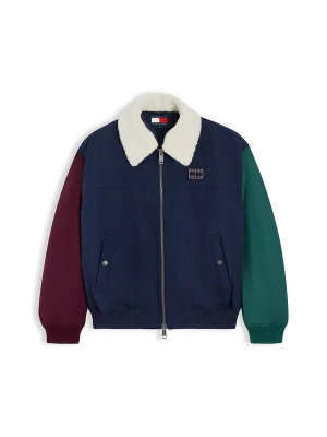 Obrázek produktu Tommy Jeans Přechodná bunda tmavě modrá / smaragdová / burgundská červeň / barva bílé vlny