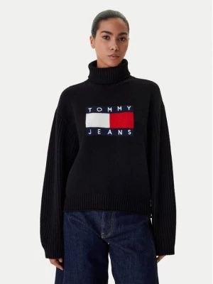 Obrázek produktu Tommy Jeans Rolák Flag DW0DW22108 Černá Relaxed Fit