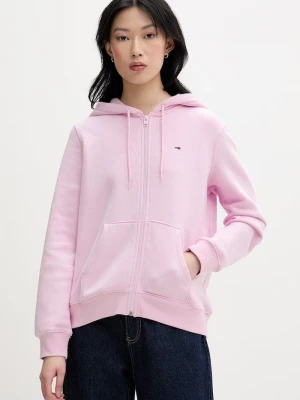Obrázek produktu Tommy Jeans rozepínací mikina dámská s bavlnou růžová