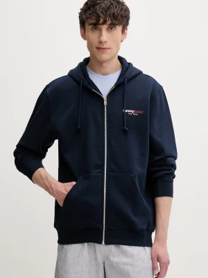 Obrázek produktu Tommy Jeans rozepínací mikina kapucí pánská bavlnou námořnická modř