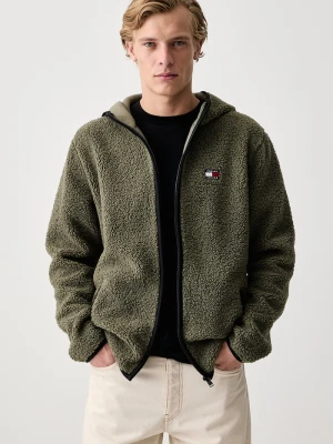 Obrázek produktu Tommy Jeans rozepínací mikina pánská fleecová zelená
