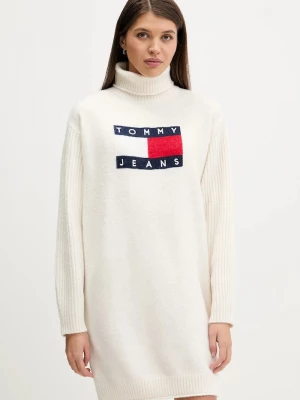 Obrázek produktu Tommy Jeans Šaty z vlněné směsi Tommy Jeans béžová