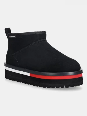 Obrázek produktu Tommy Jeans Semišové sněhule Tommy Jeans TJW FLATFORM SNOW BOOT SUEDE černá