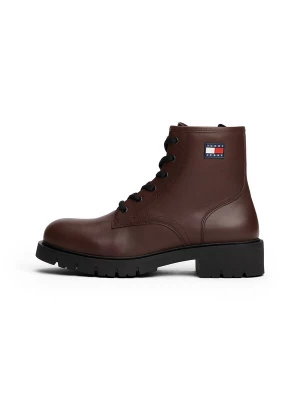 Obrázek produktu Tommy Jeans Šněrovací kozačky námořnická modř / čokoládová / brusinková / bílá