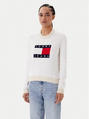 Obrázek produktu Tommy Jeans Svetr Colorblock Flag DW0DW20970 Bílá Regular Fit