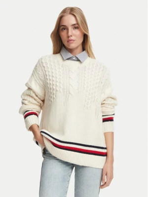 Obrázek produktu Tommy Jeans Svetr DW0DW23353 Krémová Oversize