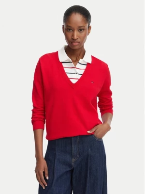 Obrázek produktu Tommy Jeans Svetr Essential DW0DW19888 Červená Regular Fit