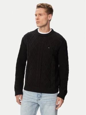 Obrázek produktu Tommy Jeans Svetr Flag DM0DM23405 Černá Regular Fit