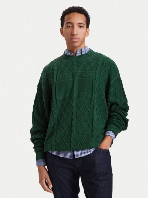 Obrázek produktu Tommy Jeans Svetr Flag DM0DM23614 Tmavě zelená Relaxed Fit