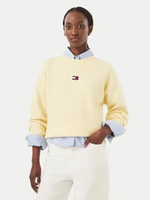 Obrázek produktu Tommy Jeans Svetr Fluffy Badge DW0DW23831 Světle žlutá Regular Fit