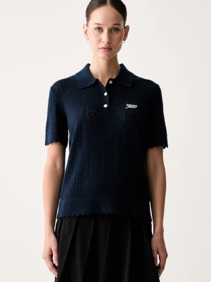 Obrázek produktu Tommy Jeans svetrové polo dámské s viskózou námořnická modř