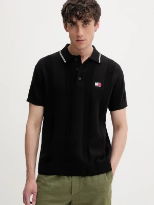 Obrázek produktu Tommy Jeans svetrové polo pánské bavlněné černá