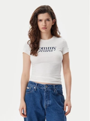 Obrázek produktu Tommy Jeans T-Shirt Essential DW0DW19447 Écru Slim Fit Krémová