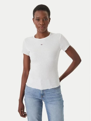 Obrázek produktu Tommy Jeans T-Shirt Smock Seersucker DW0DW22219 Bílá Slim Fit