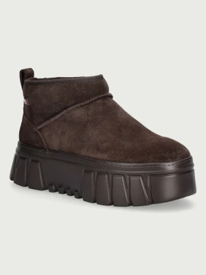 Obrázek produktu Tommy Jeans TJW SUEDE PLATFORM BOOTS WL sběhule dámské kožené hnědá