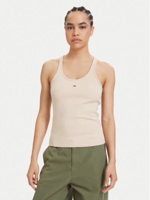 Obrázek produktu Tommy Jeans Top Racerback DW0DW22264 Světle béžová Slim Fit